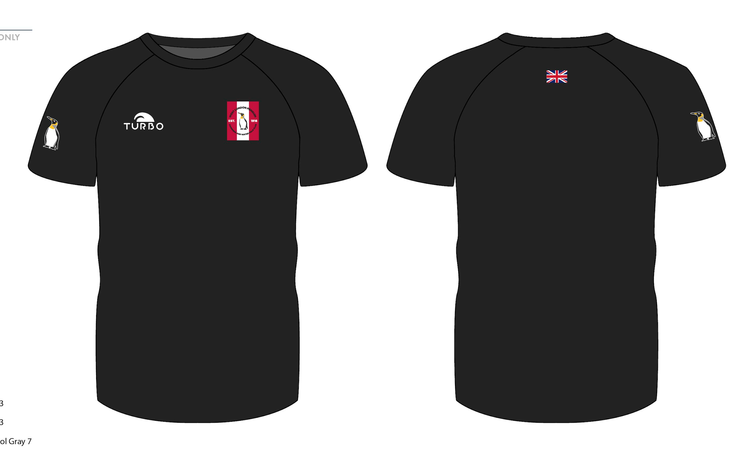 West London Penguin - Turbo Tech T-Shirt - Black
