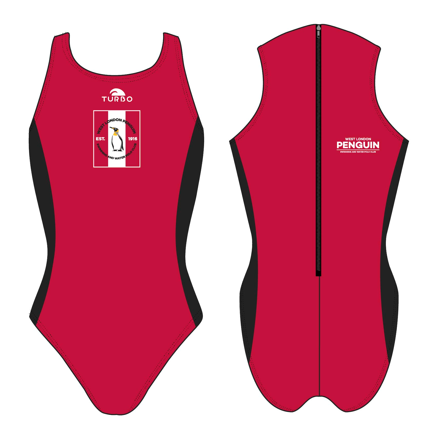 West London Penguin - Turbo Water Polo Plus Costume - Red