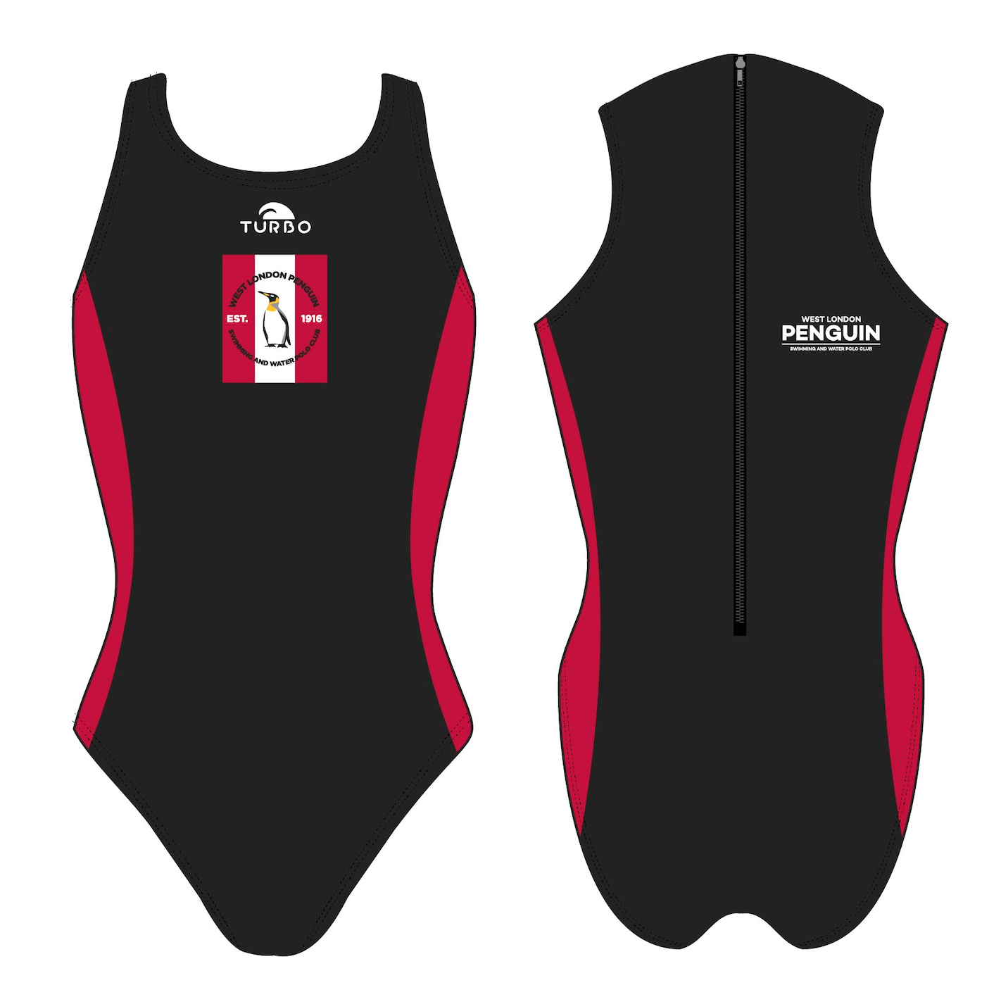 West London Penguin - Turbo Water Polo Plus Costume - Black