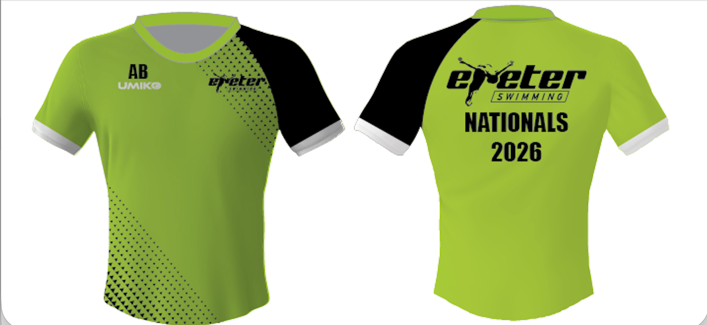 Exeter SC - Swimmers 'Nationals 2026' Tech T'shirt - Men's /Boys / Unisex