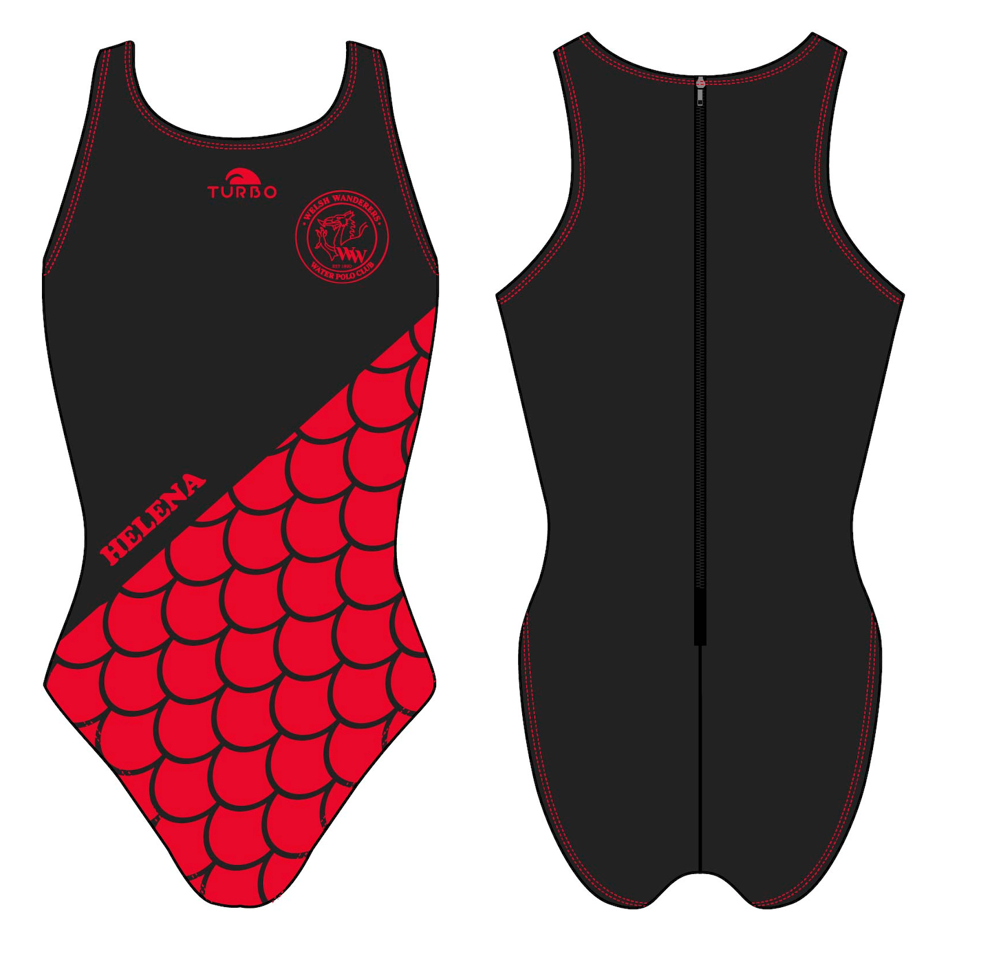Welsh Wanderers - Dual Water Polo Costume - Turbo