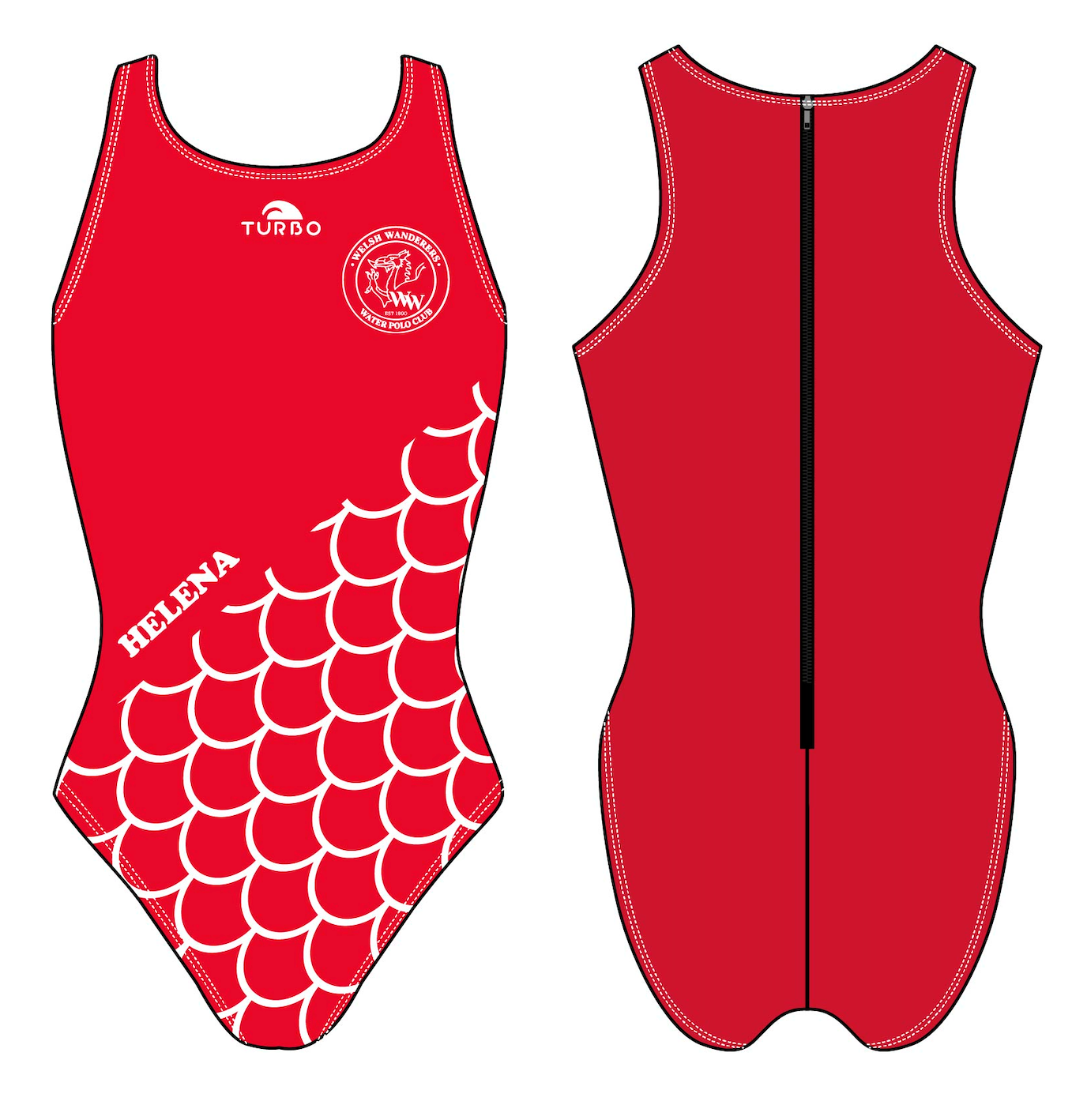 Welsh Wanderers - Dual Water Polo Costume - Turbo