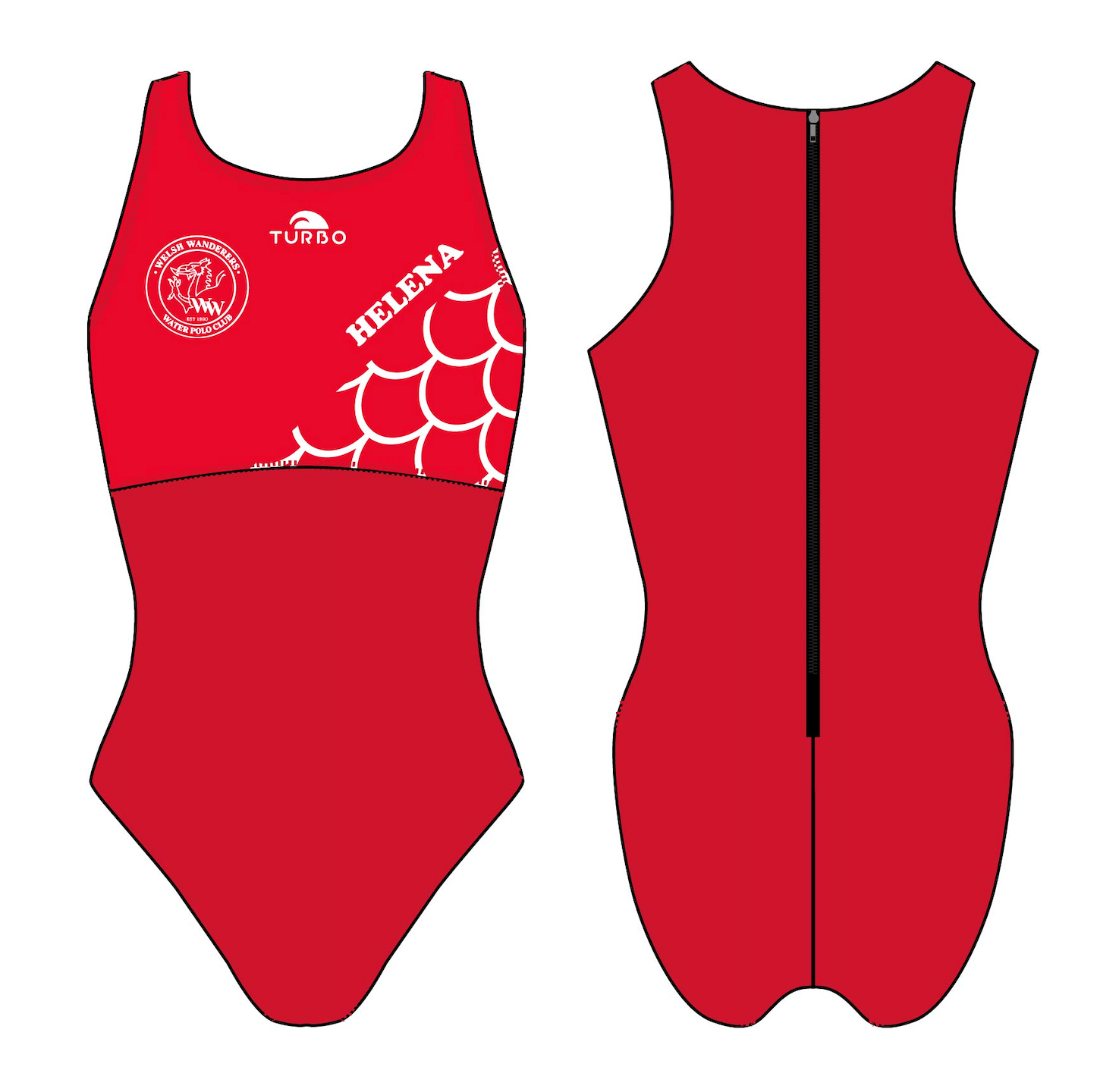 Welsh Wanderers - Hybrid Water Polo Costume - Turbo