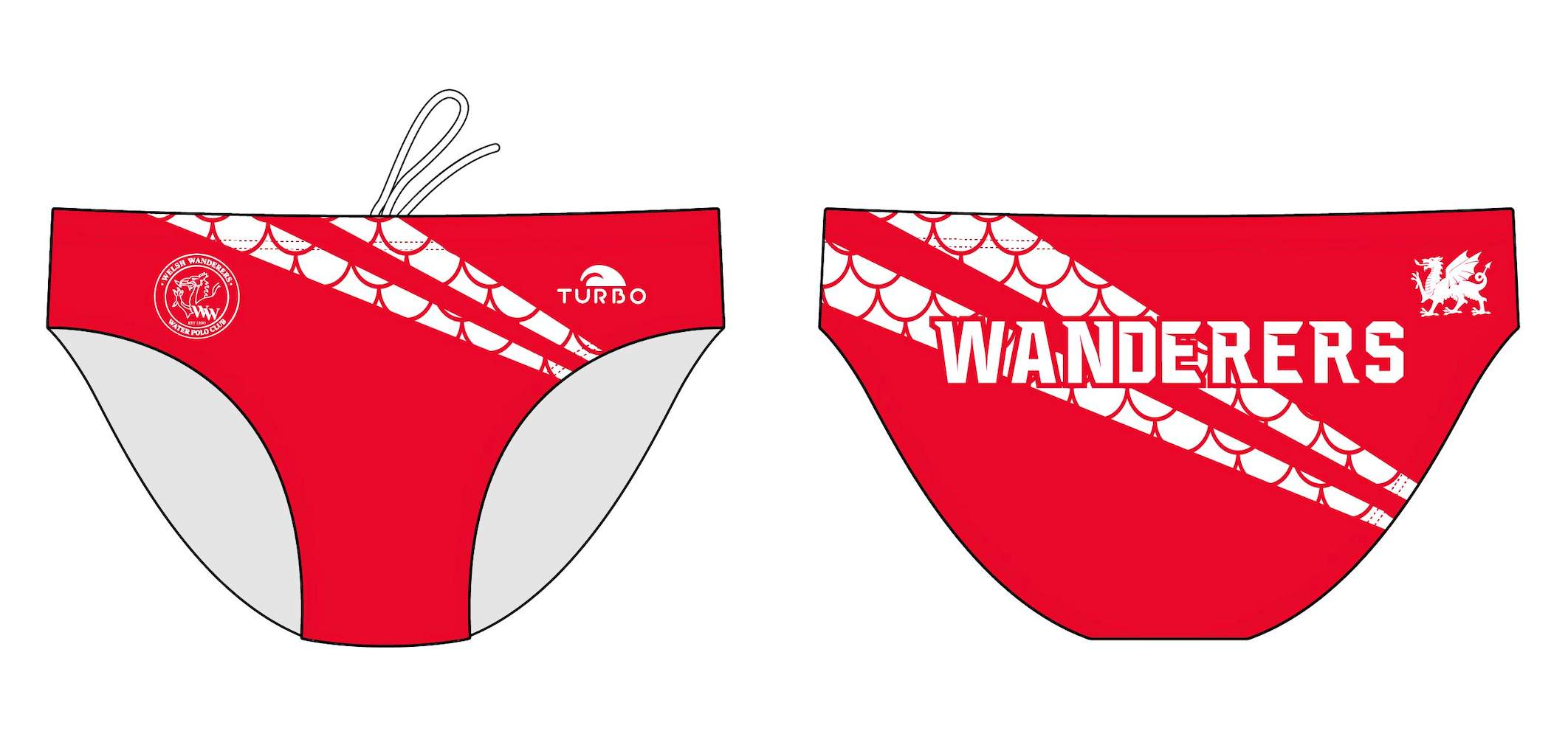 Welsh Wanderers - Water Polo Trunks - Turbo