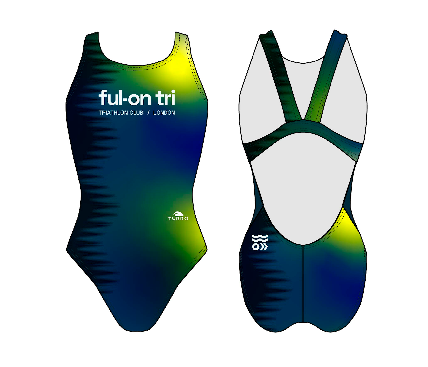 Ful-On Tri - Wide Strap Swimming Costume - Turbo