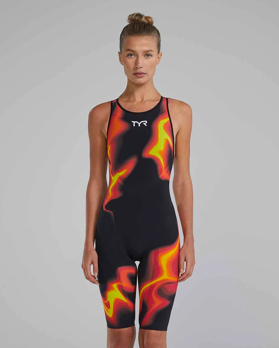 TYR Womens Venzo Infrared Openback Kneeskin - Fire