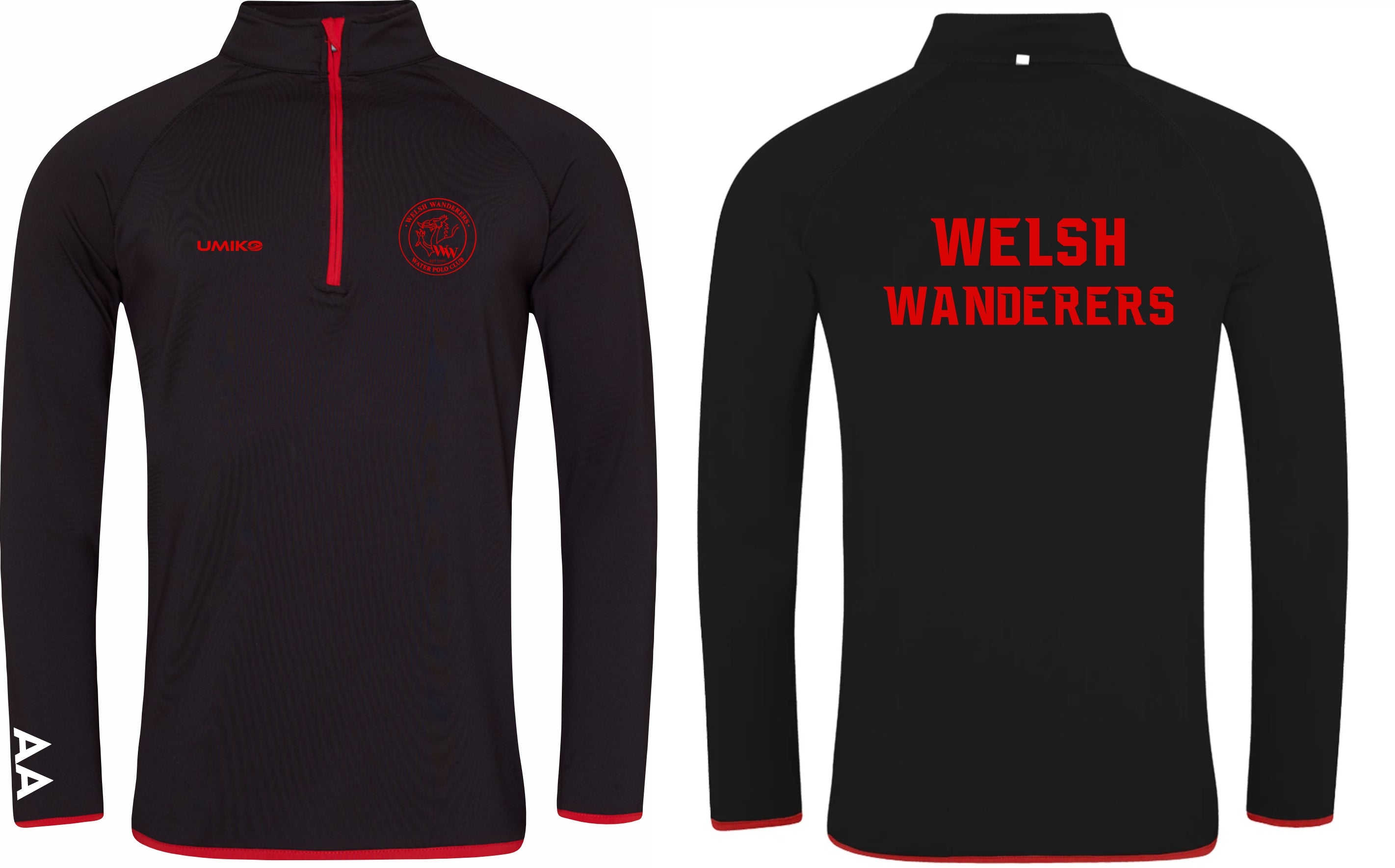 Welsh Wanderers – Men’s / Boys / Unisex Half zip sweat top
