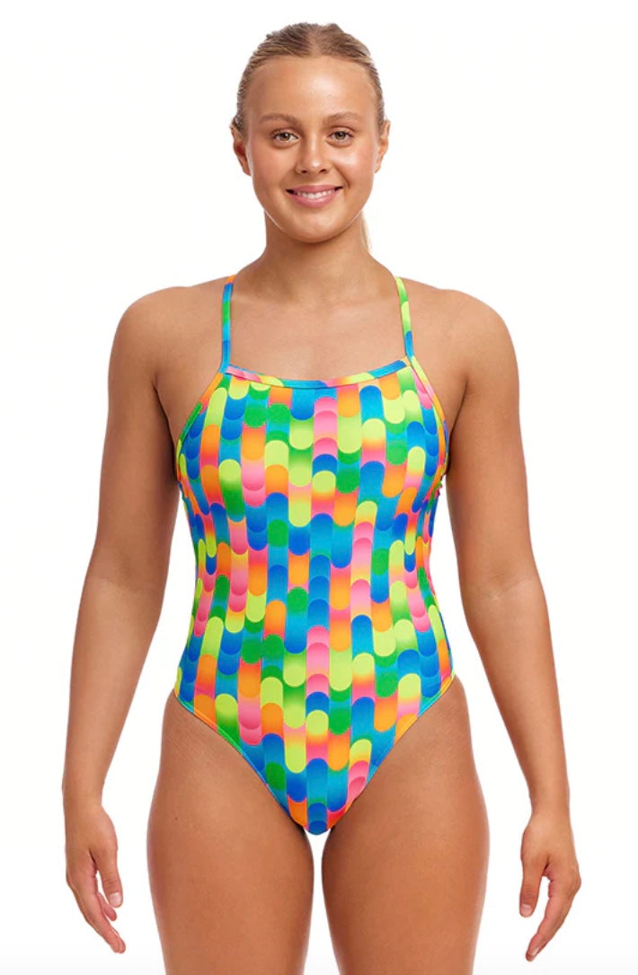 Funkita - Blocked Dotty - Ladies Tie Me Tight One Piece image 0
