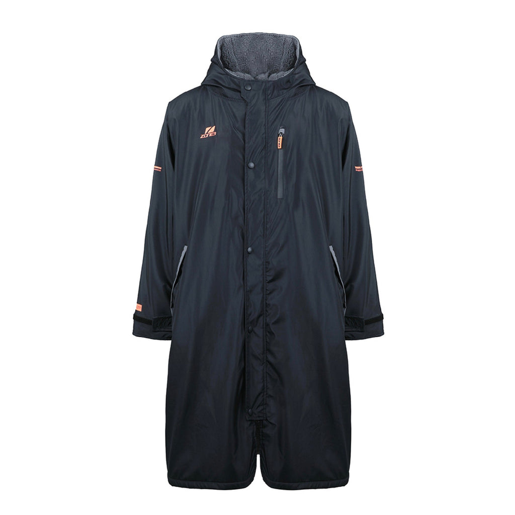 ZONE 3 HEAT-TECH CHANGING ROBE - Black / Grey/ Orange image 0