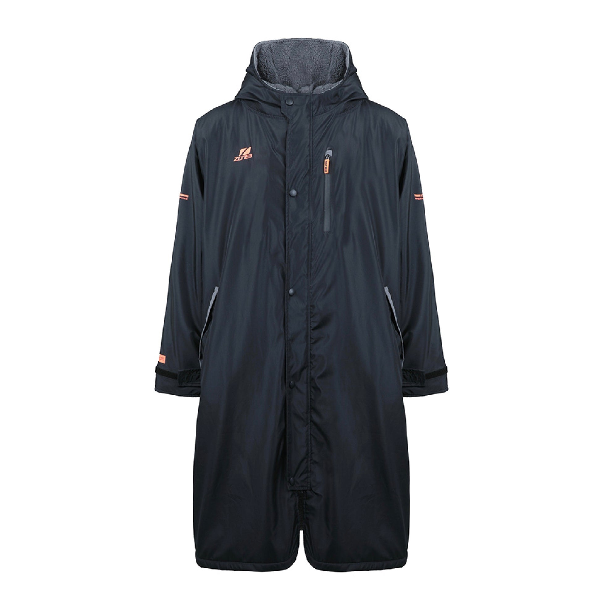 ZONE 3 HEAT-TECH CHANGING ROBE - Black / Grey/ Orange image 0