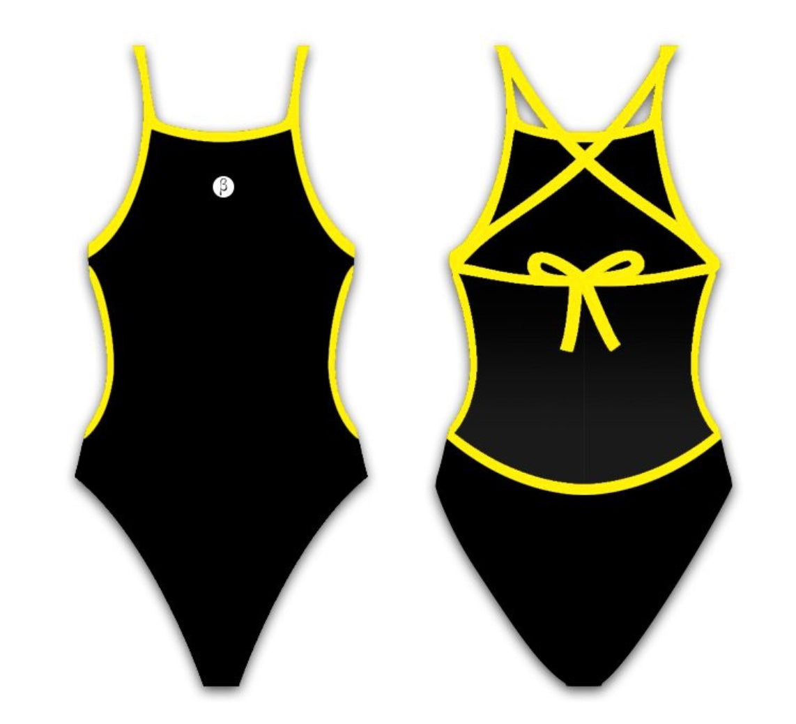 Tie Back comfort costume - Black / Yellow image 0