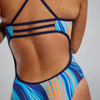 TYR DURAFAST ELITE® WOMEN'S TRINITYFIT SWIMSUIT - RIPTIDAL- Teal / Orange image 3