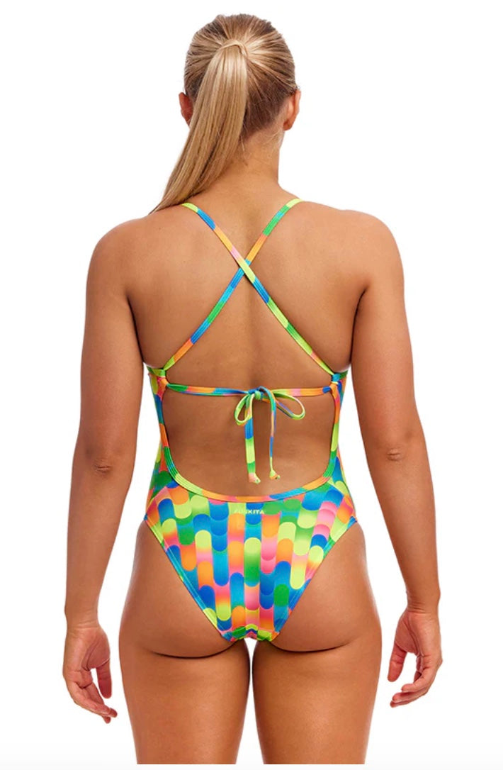Funkita - Blocked Dotty - Ladies Tie Me Tight One Piece image 2