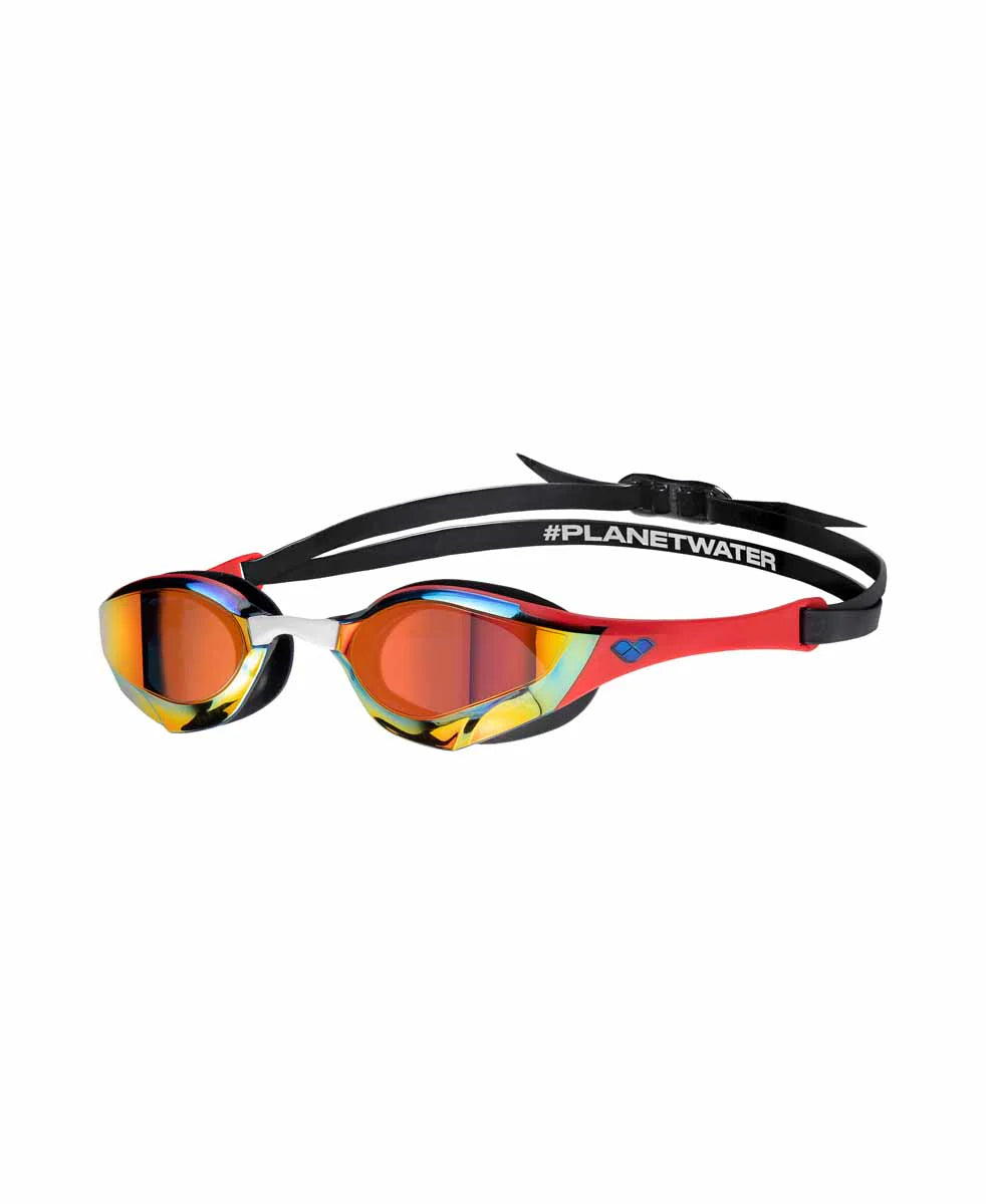 Arena - Cobra Edge Swipe Mirror Goggles - Gold/Red