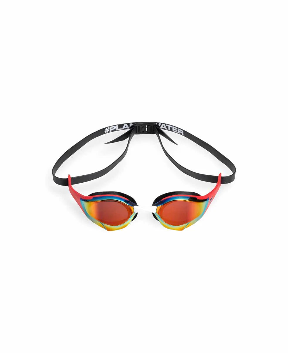 Arena - Cobra Edge Swipe Mirror Goggles - Gold/Red