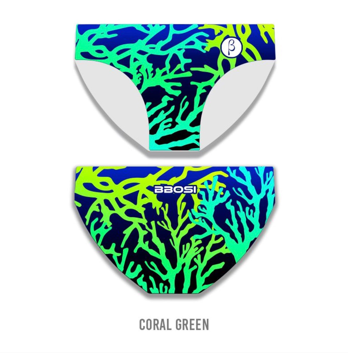 Water polo trunks – Coral Green - Bbosi image 0