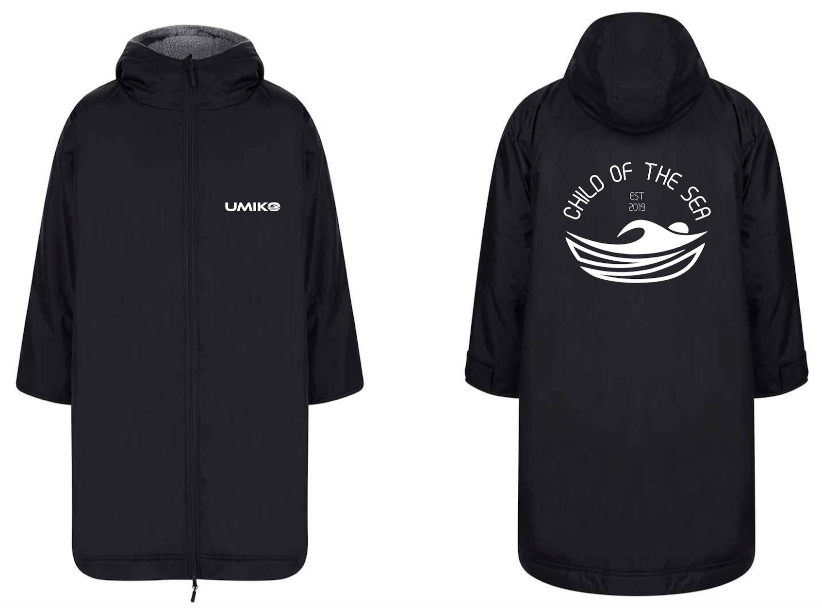 Umiko Adults/ Kids All Weather Robe - Black image 0