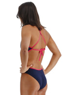TYR DURAFAST ONE® WOMEN’S CROSSCUT TIEBACK SWIMSUIT – Blue/Navy image 3