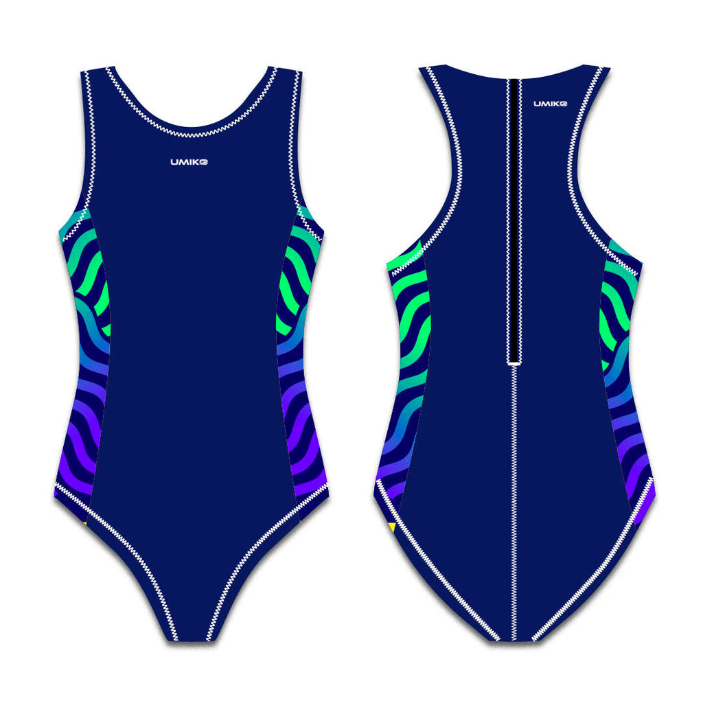 Comfy Skinz Side Panel – Water Polo Costume- Umiko - Blue / Green / Blue image 3