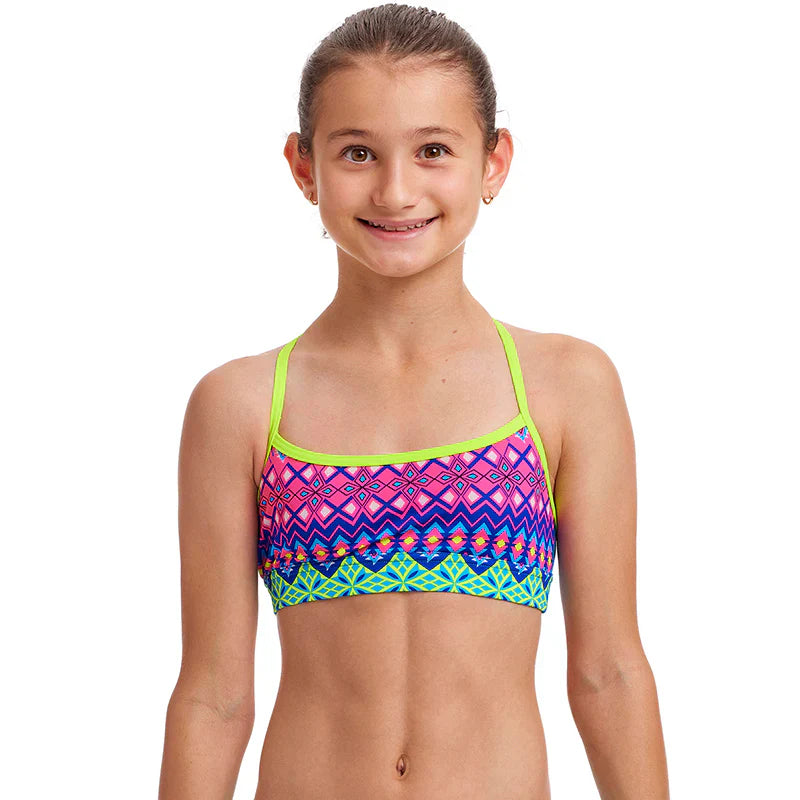Funkita - Kris Kringle - Girls Swim Crop Top image 0