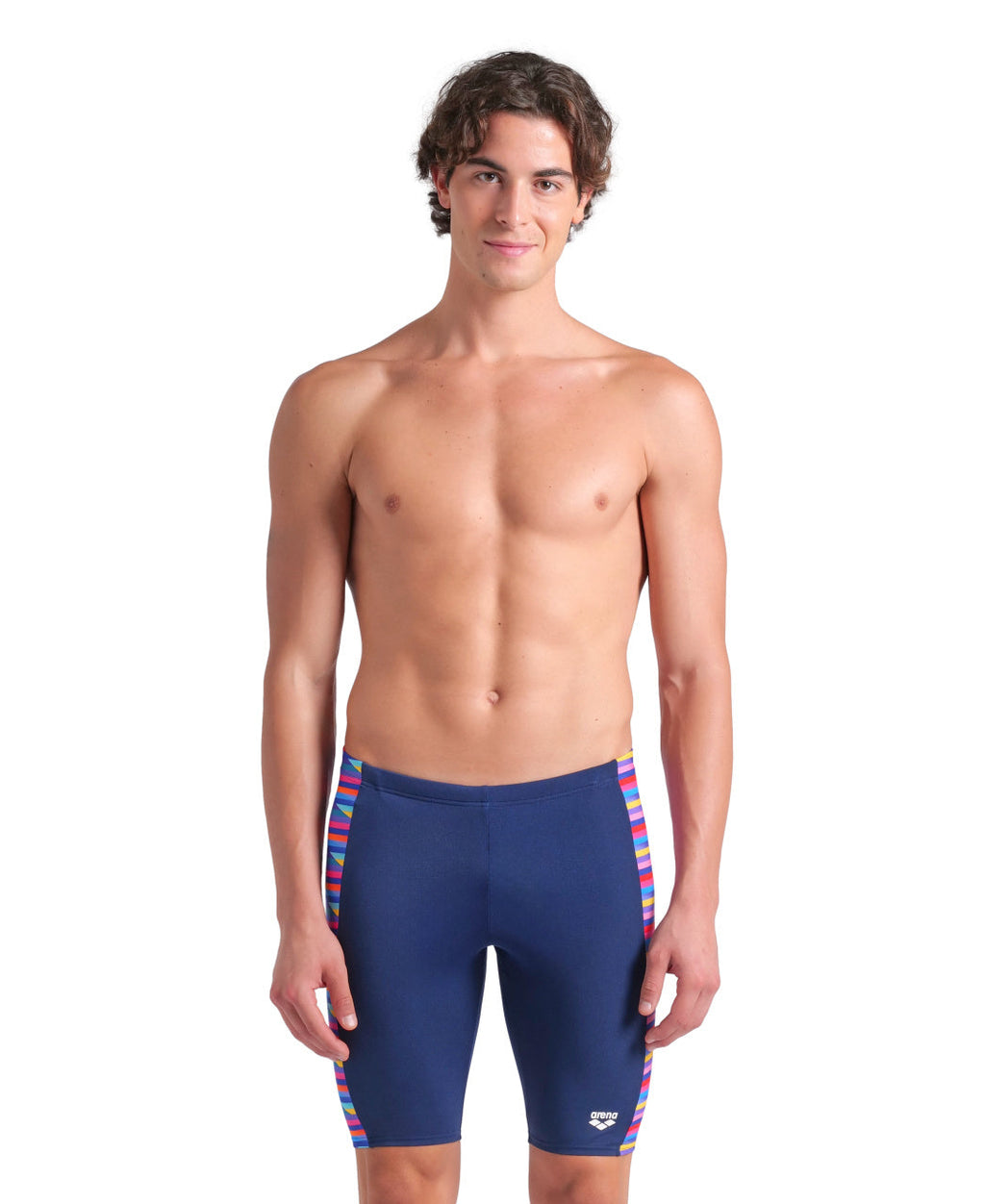Arune Raciene Arena - Racing Stripe Men's Jammer - Navy/Multi – Wyvern Swimwear