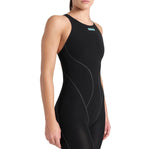 Arena Powerskin Impulso Openback Kneesuit - Black / Teal image 1