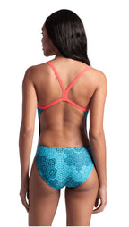 Arena Womens Camo Kikko Challenge Back One Piece- Red/Multi image 1