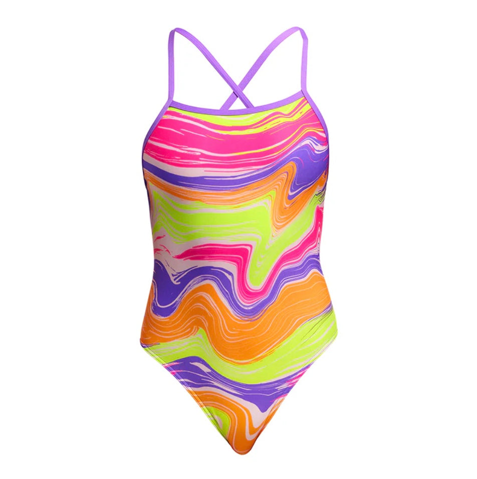Funkita - Colour Contour - Ladies Eco Tie Me Tight One Piece image 2