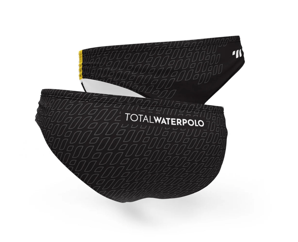 Total Water Polo Trunks - LOGO PATTERN - Deep Black | RePOOL™ image 0
