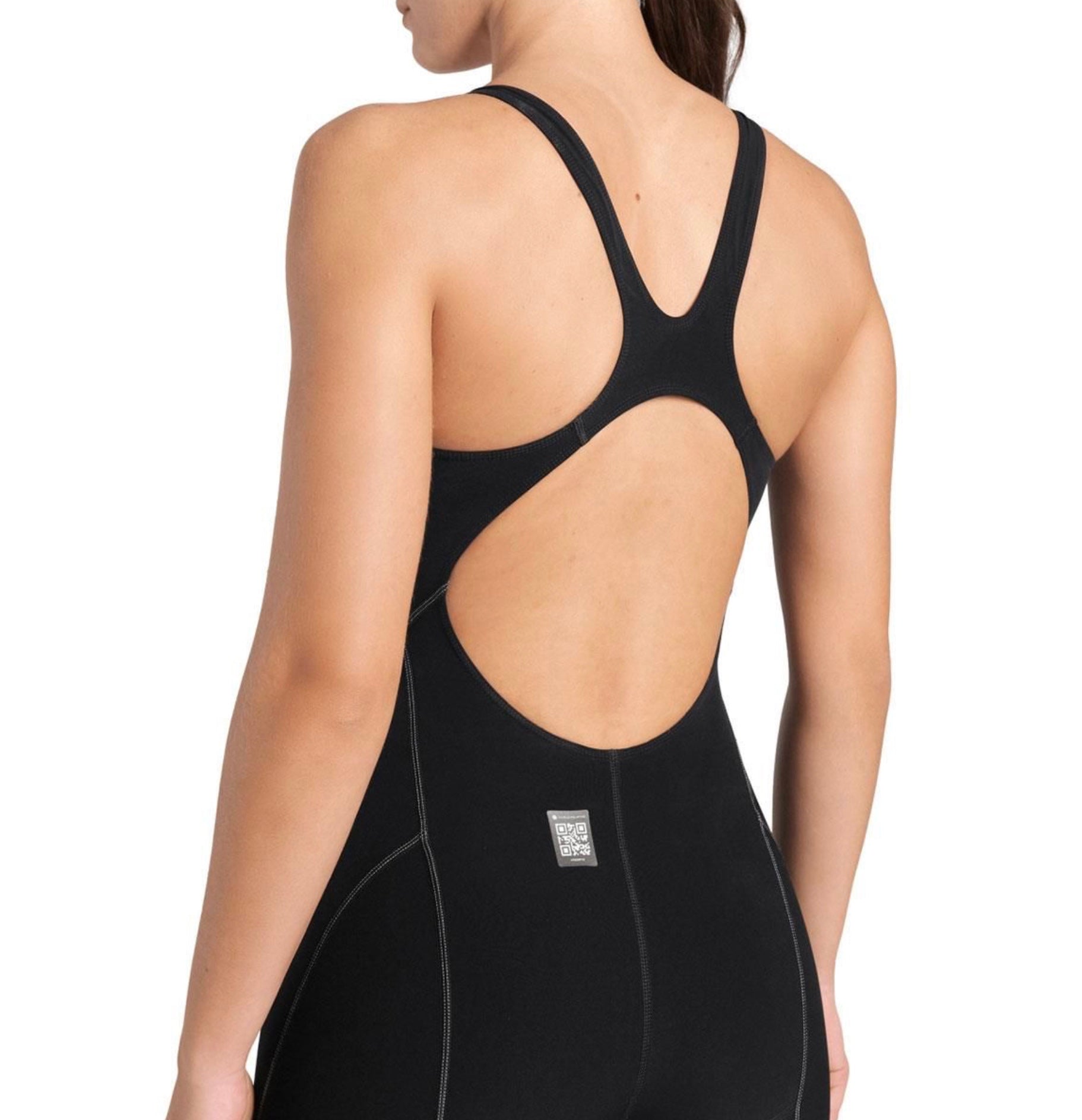 Arena Powerskin Impulso Openback Kneesuit - Black / Teal image 2