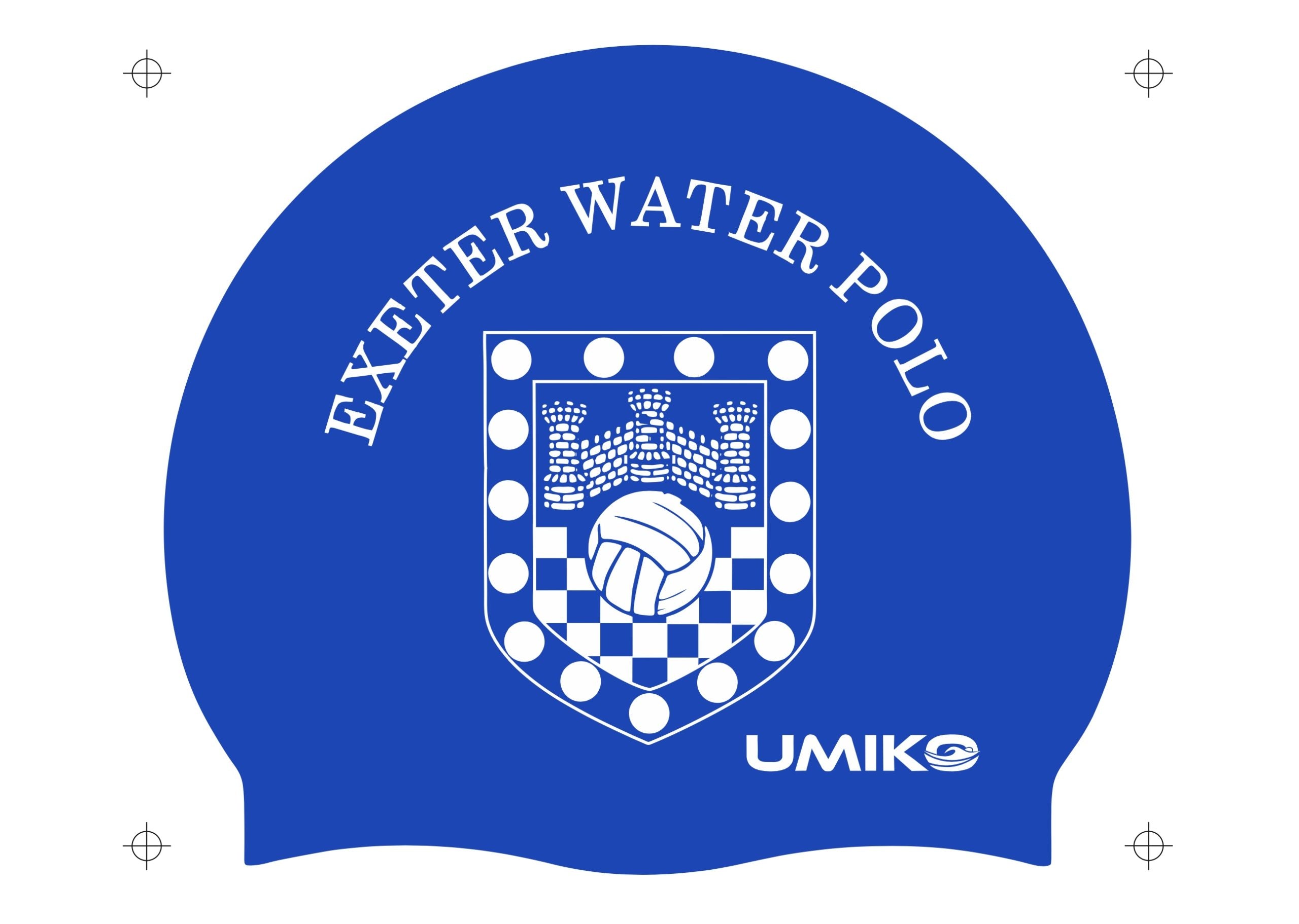 Exeter Water Polo - Silicone swim caps - White or Blue image 1