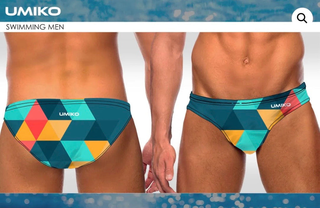 Pyramid Green / Yellow / Red Water polo trunks – Umiko image 0