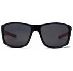 Bads- Sports Sunglasses - Black-red & grey lens image 2