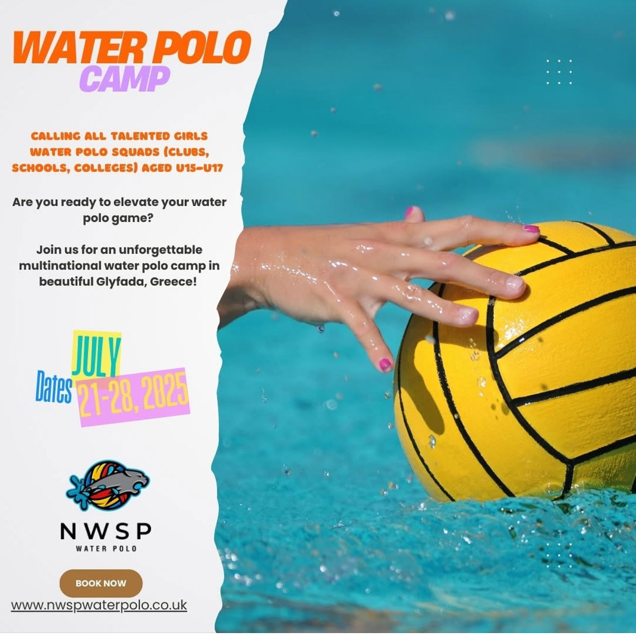 Multinational U15 -U17 Girls Water Polo Camp image 0