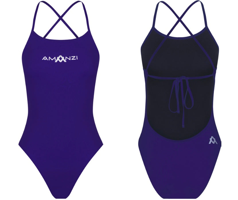Amanzi - Core Tie Back One piece - Blueberry image 0
