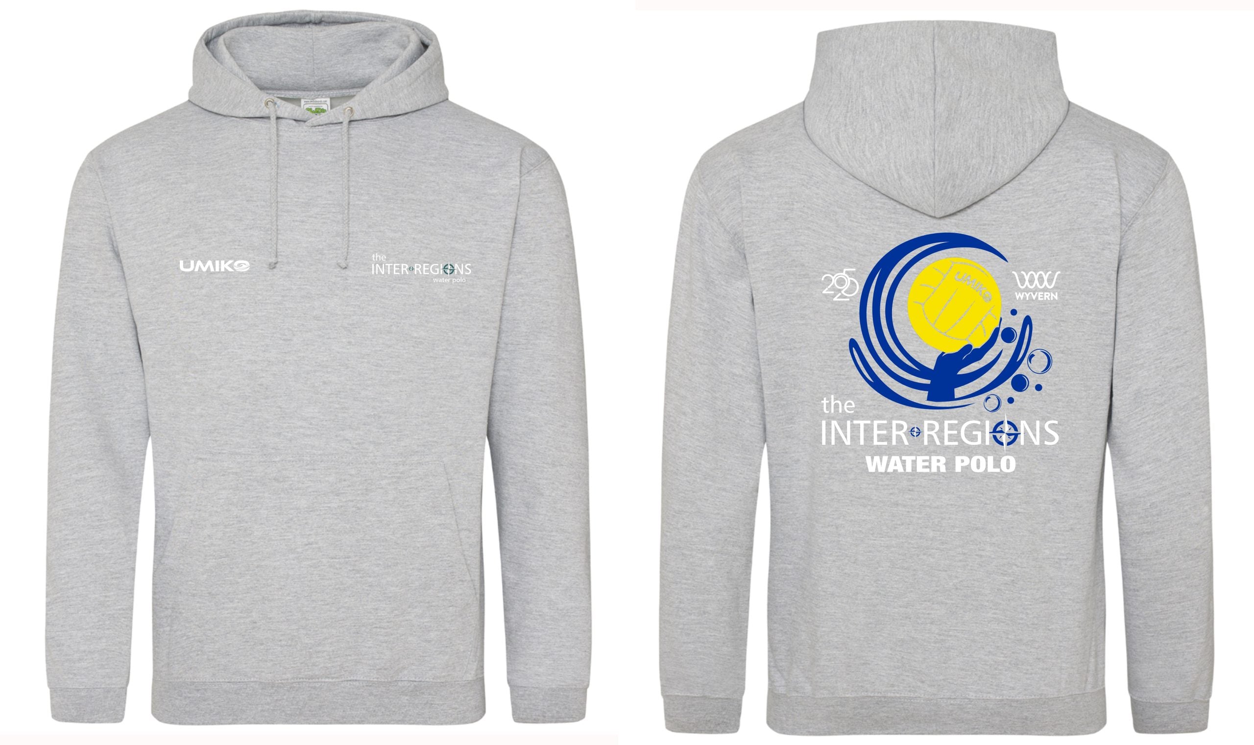 New 2025 – Inter Regions Water Polo – Cotton Hoodie - Grey image 0