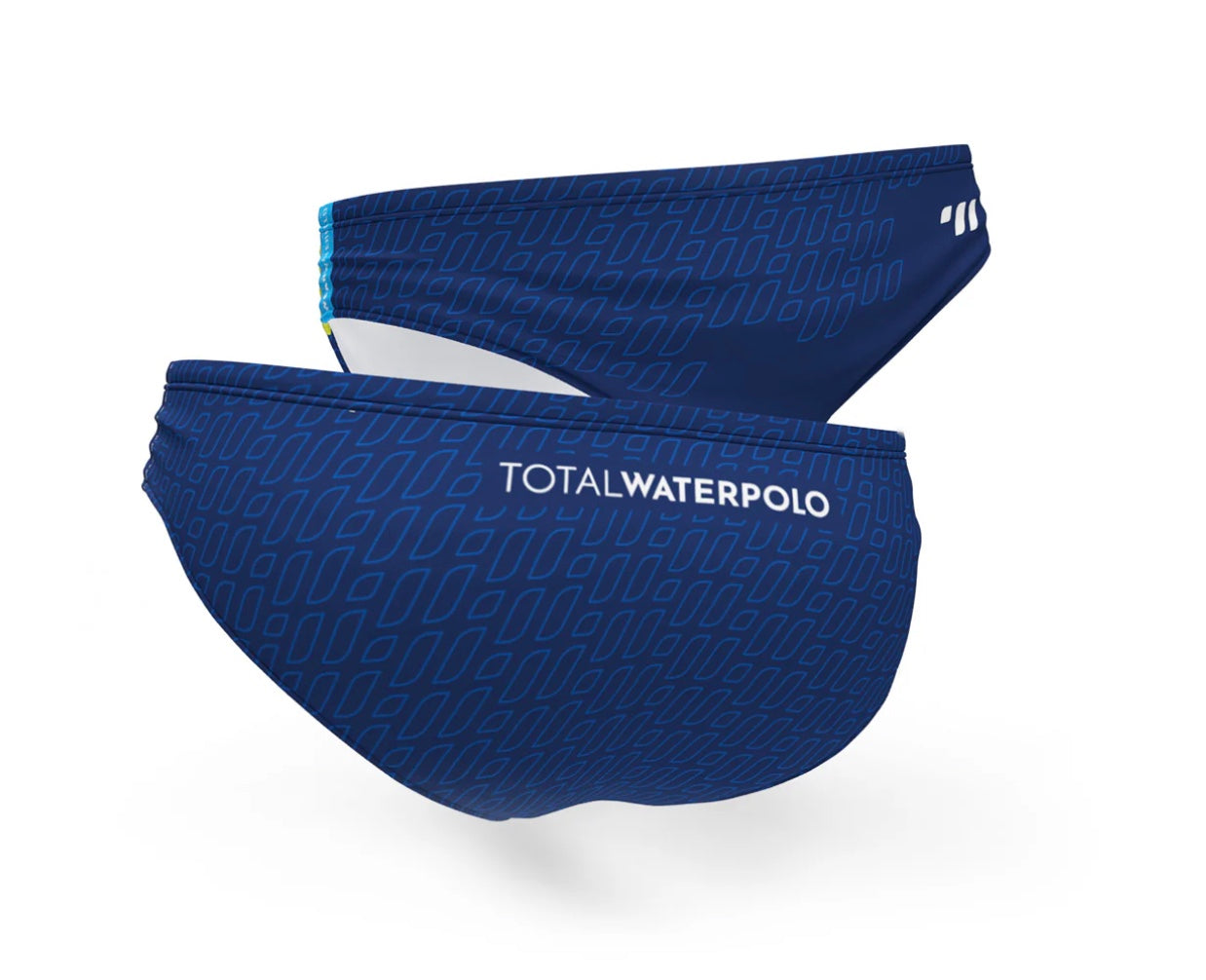 Total Water Polo Trunks - LOGO PATTERN - Deep Blue | RePOOL™ image 0