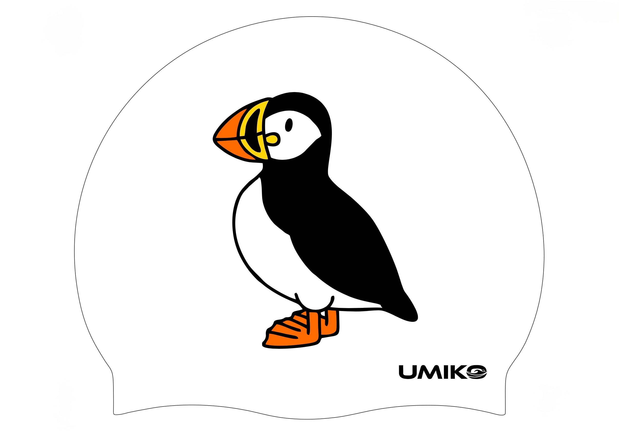 New Puffin Premium Silicone Swim Cap - Umiko image 0