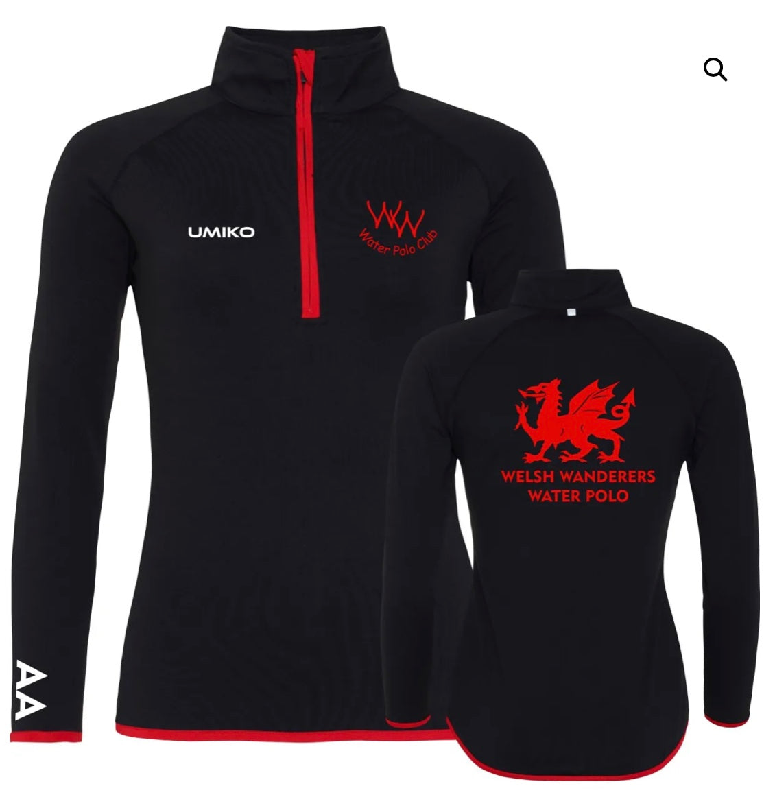 Welsh Wanderers – Girls / Ladies Half zip sweat top image 0