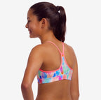 Funkita - Tickle Pink - Girls Swim Crop Top image 1