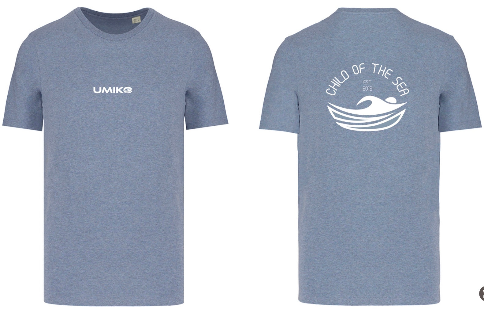 Umiko - Organic Cotton Unisex T'shirt - Blue Heather image 0