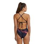 TYR Durafast Elite Crosscut Tieback Swimsuit - Gold/Mtl/Rainbow image 1
