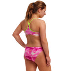 Funkita - Pink Caps - Girls Swim Crop Top image 2