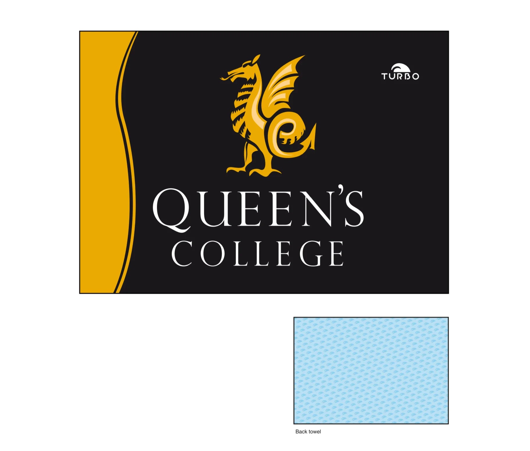 Queens college- official team kit – Microfibre towel image 0