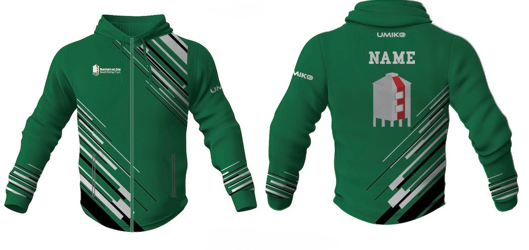 Burnham-on-Sea SC - Tech Zipped Hoodie - Unisex - Green image 0