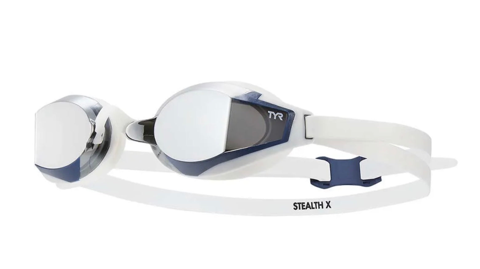 TYR STEALTH X MIRROR RACING GOGGLES - Silver / White image 0
