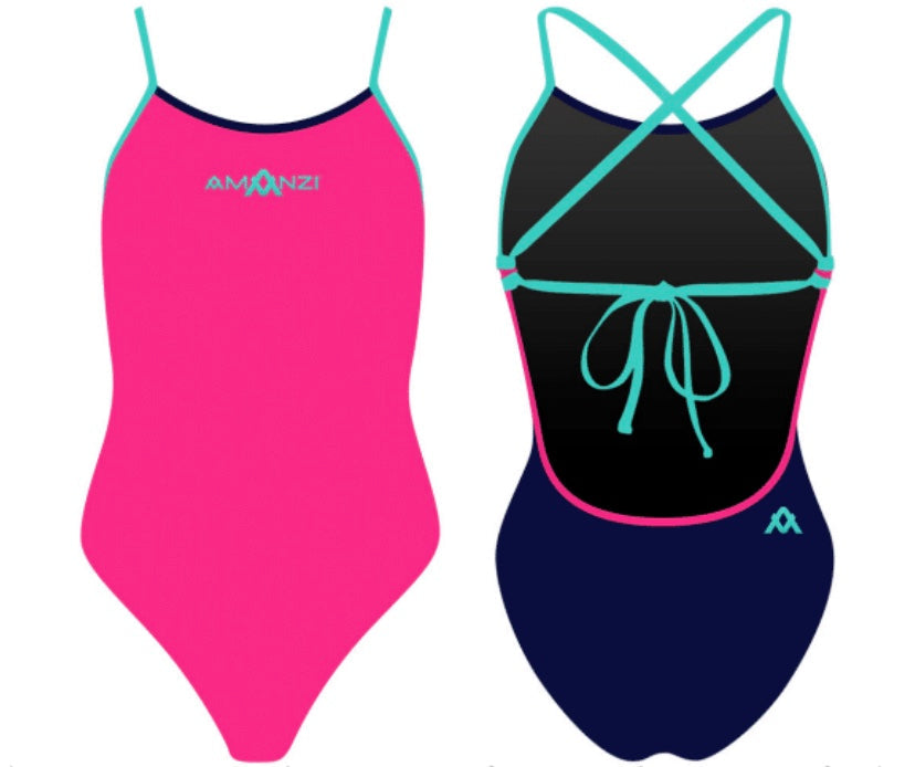 Amanzi - Core Tie Back One piece - Rose Water image 0