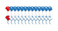 Umiko - WATERPOLO CAPS - White / Blue set of 26 image 0
