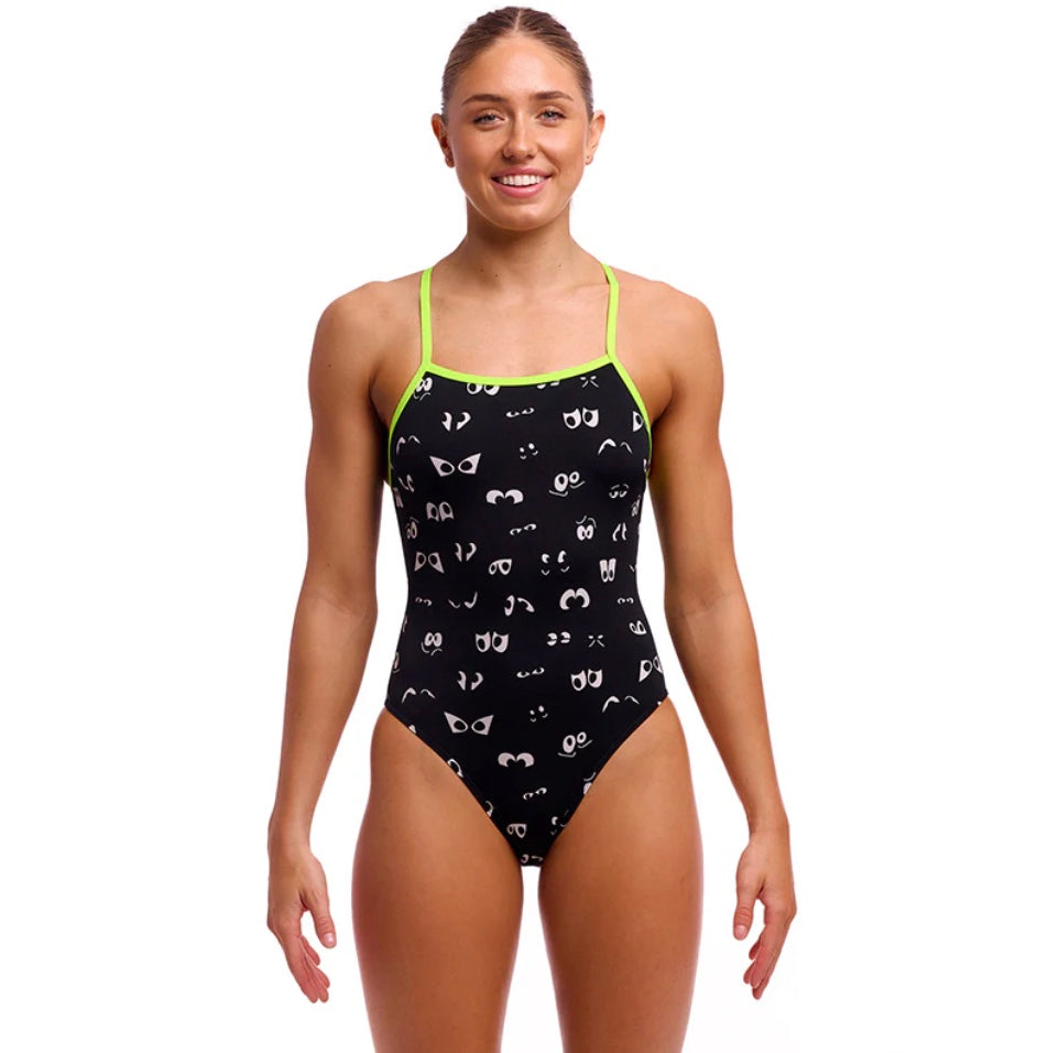 Funkita - Eye Spy - Ladies Eco Tie Me Tight One Piece image 0