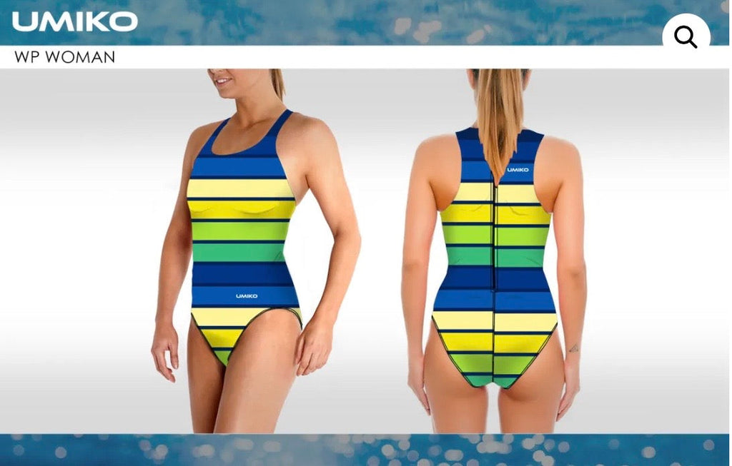 Parallels Blue/Yellow/Green Water polo costume- Umiko image 0